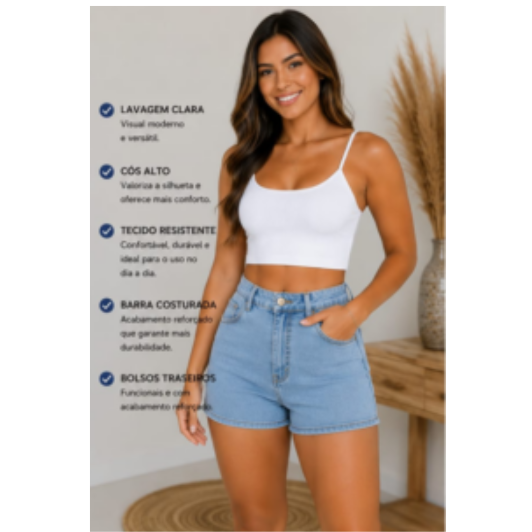 Shorts Feminino Social